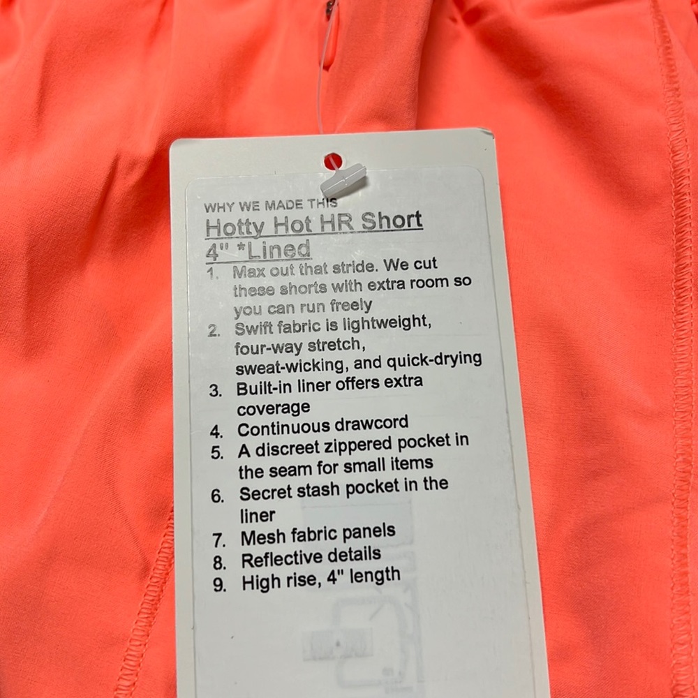 🔥LULULEMON HIGH RISE HOTTY HOT SHORT 4”-SUNSET-6,8, 10🔥 - Picture 11 of 16